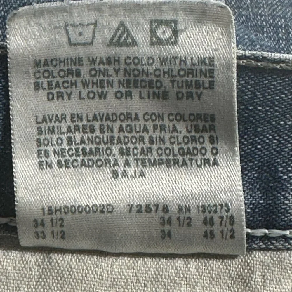 Authentic Issue Thrashed Wrangler Mens Relaxed Denim Carpenter Jeans SZ 32x34 - Picture 14 of 16